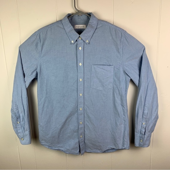 Everlane Button Down Long Sleeve Shirt Blue Men’s Large - Picture 1 of 3